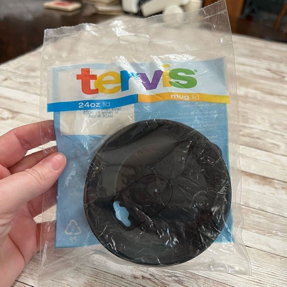 NWT Tervis 24oz Mug Travel‎ Lid Black Replacement Lid For Insulated Tumblers